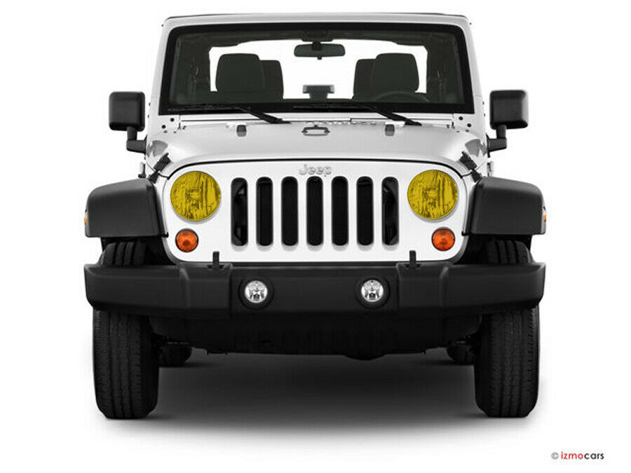 GT Styling Yellow Headlight Covers 07-10 Jeep Wrangler JK - Click Image to Close